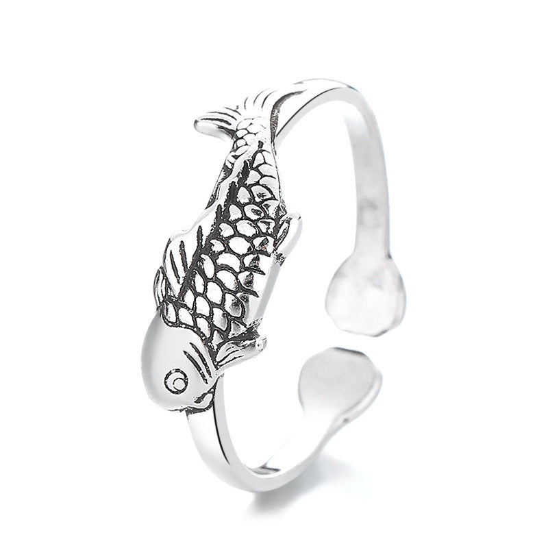 Vintage Thai Silver Koi Ring