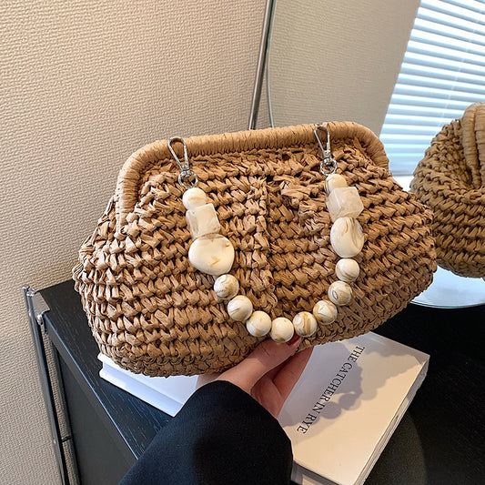 Woven Grass Female Versatile Handbag