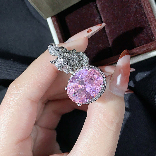 Santa Maria Cube Sugar Gem Squirrel Ring