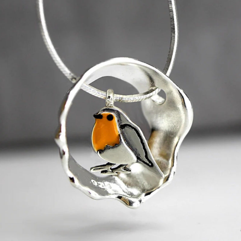 Creative Bird Hollow Pendant Necklace