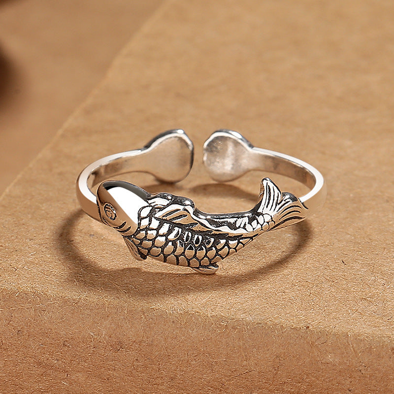 Vintage Thai Silver Koi Ring