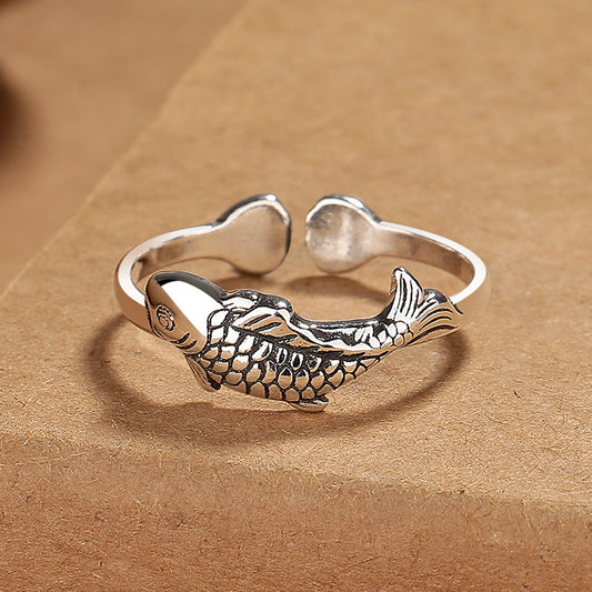 Vintage Thai Silver Koi Ring