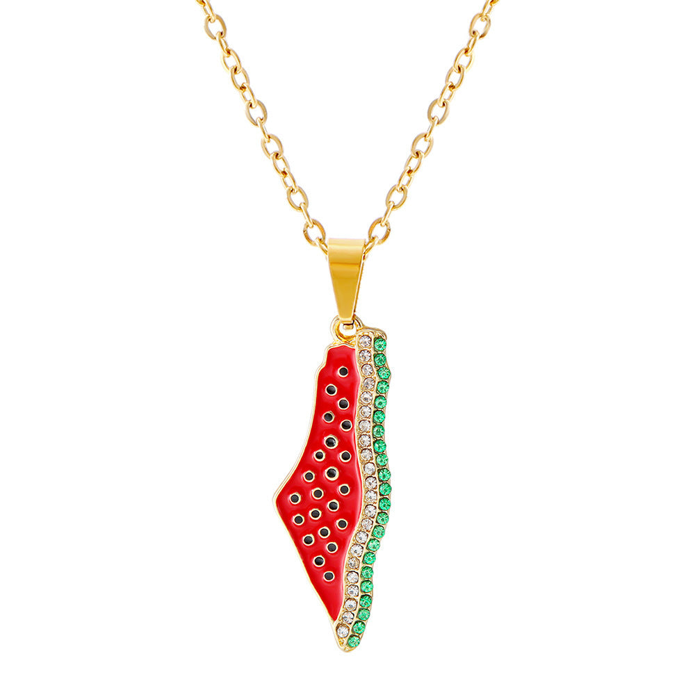 Fashion Personality Watermelon Necklace For Men And Women