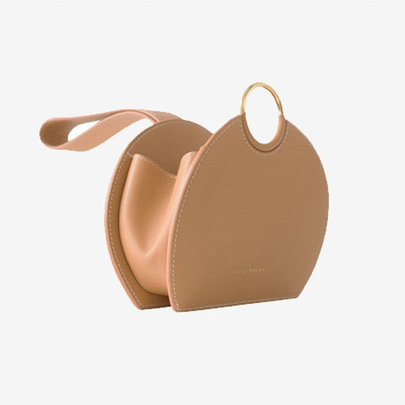 Women's Simple Semicircle Saddle Ring Handbag