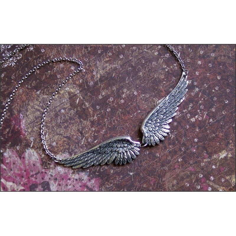 Alloy Angel Wings Pendant Necklace