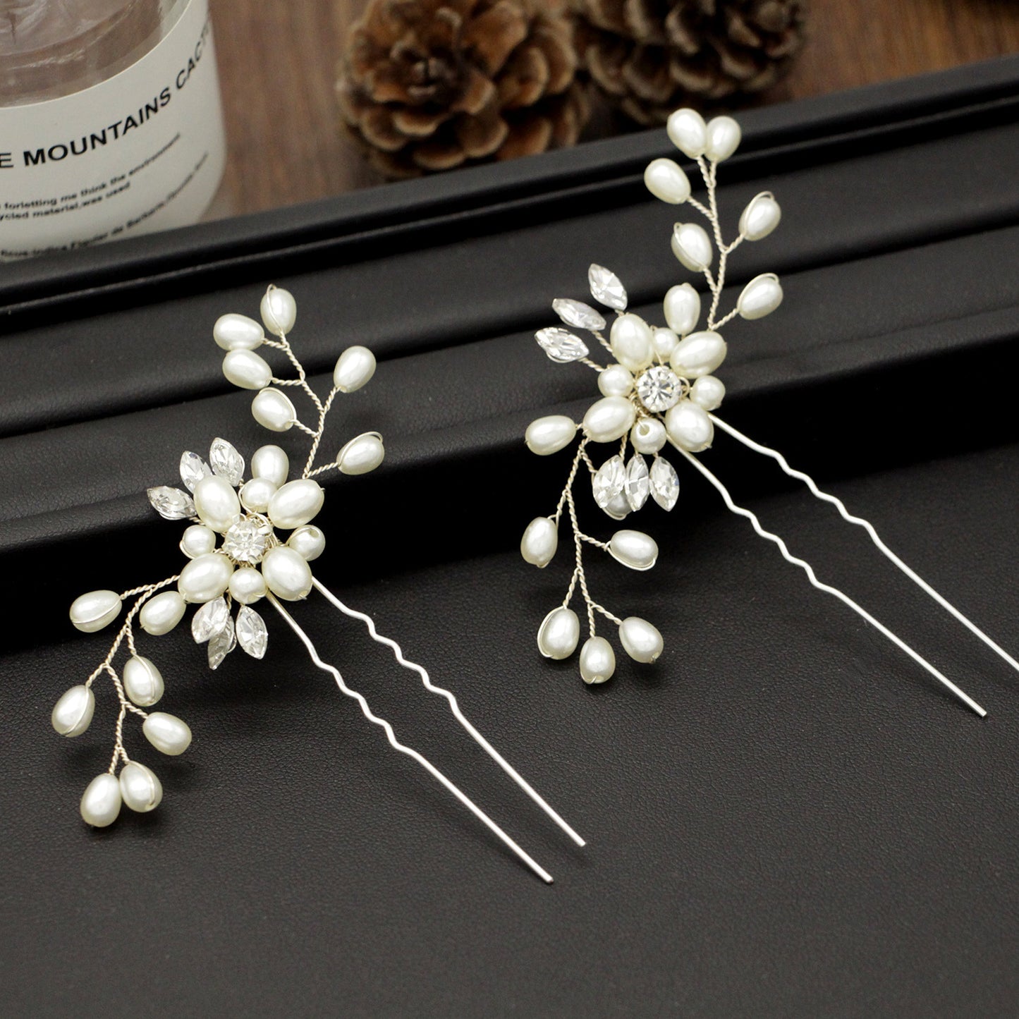 Handmade Pearl Crystal Hairpin