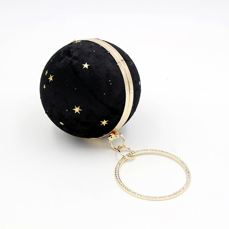 Starry Sky Ball Suede Dinner Bag