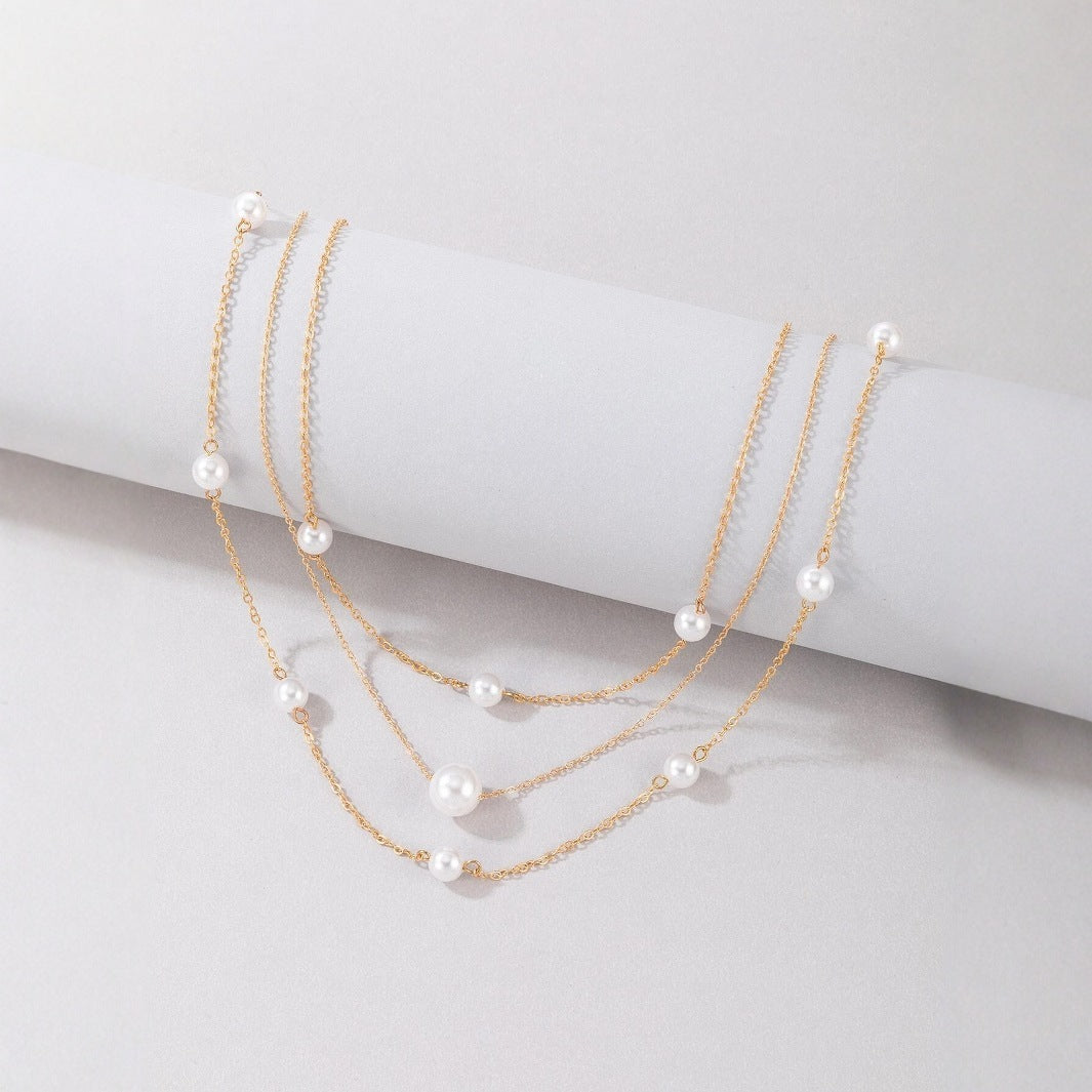 Pearl Long Multi-layer Necklace