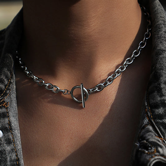 Simple Titanium Steel Necklace Unisex