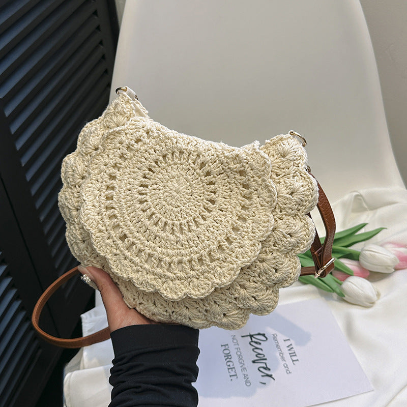 Lace Crossbody Cotton Thread Woven Bag