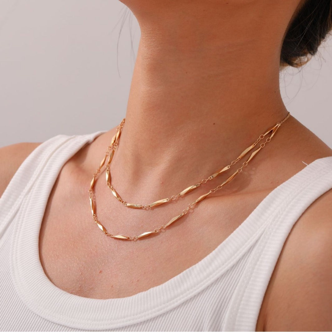 Women's Diamond Melon Seeds Chain Necklace