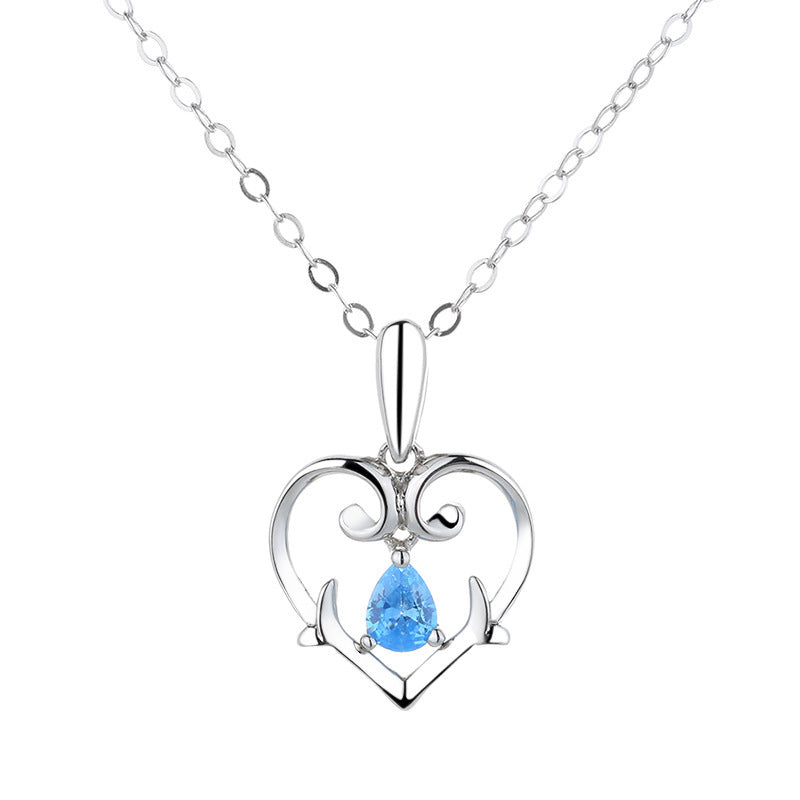 S925 Sterling Silver Heart Necklace