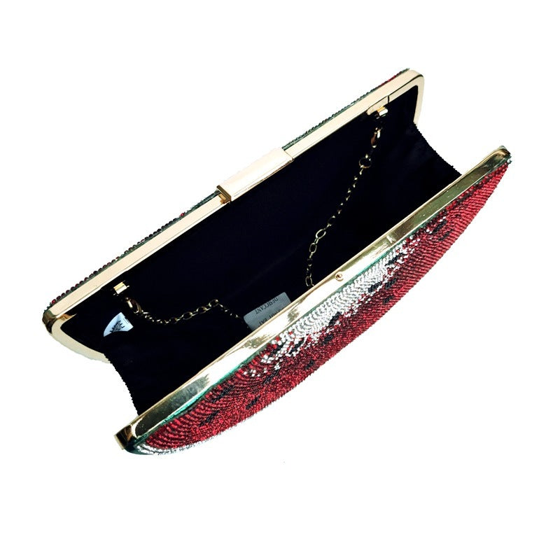 Watermelon Diamond Clutch Handbag