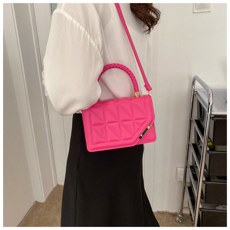 Women's Diamond Fashion Solid Color Shoulder Bag