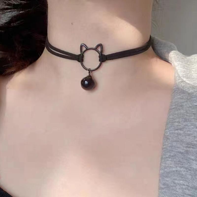 Sweet Cool Hot Girl Dark Cat Necklace