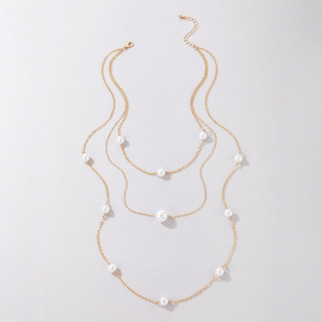 Pearl Long Multi-layer Necklace