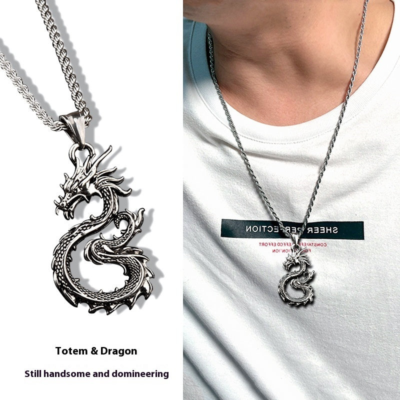 Claw-free Dragon Pendant Necklace