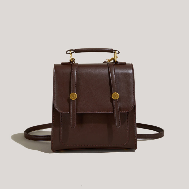 Portable Vintage Buckle Backpack