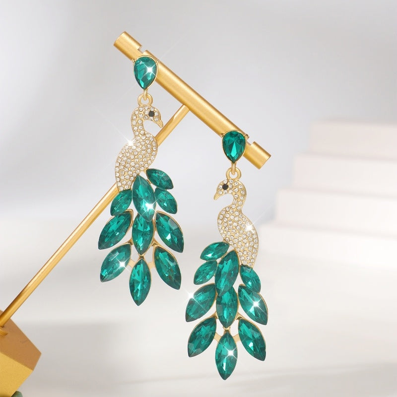 Retro Exotic Peacock Earrings