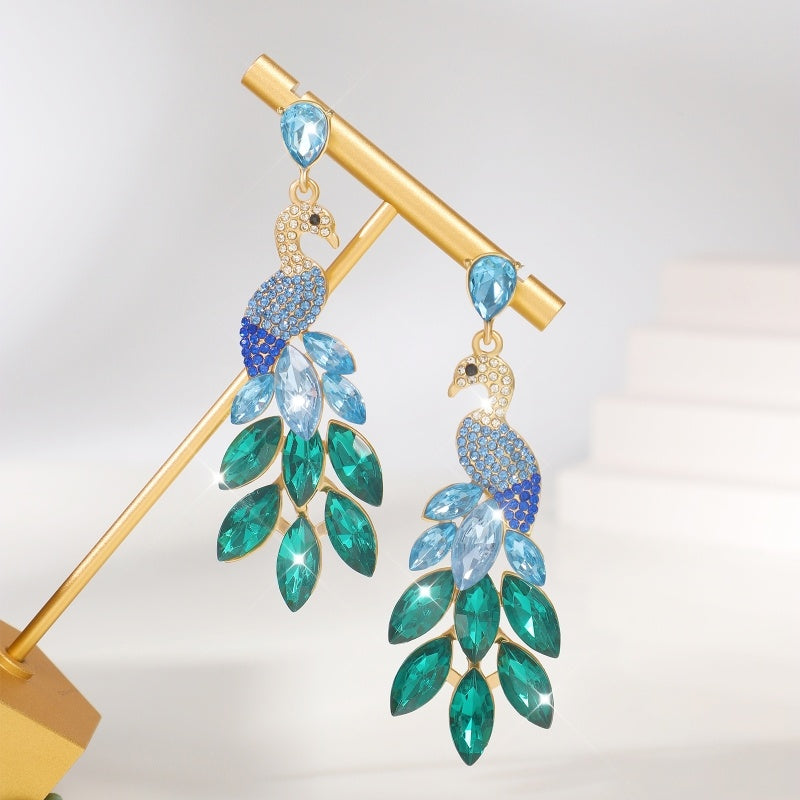 Retro Exotic Peacock Earrings