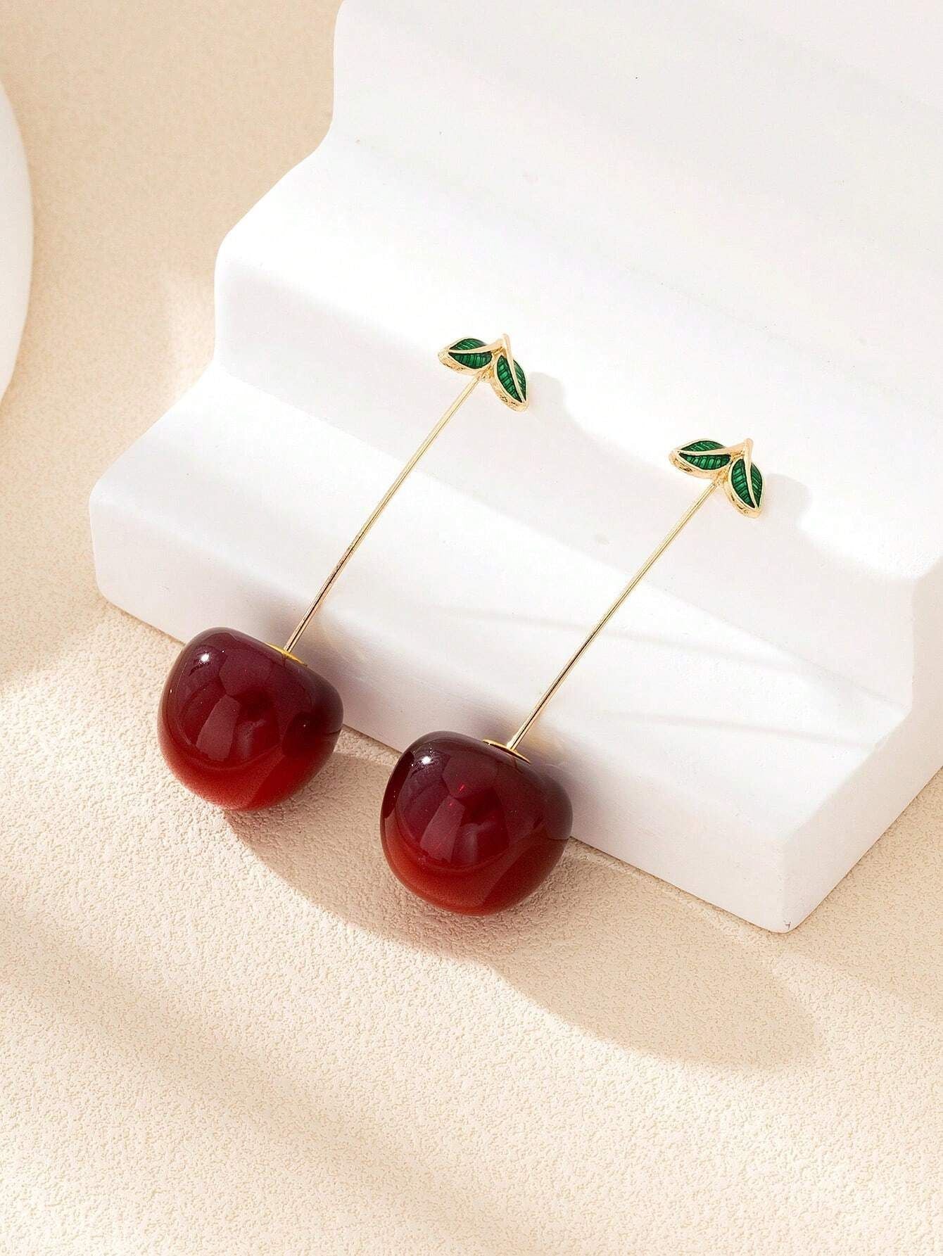 Small Cute Long Fruit Theme Earrings