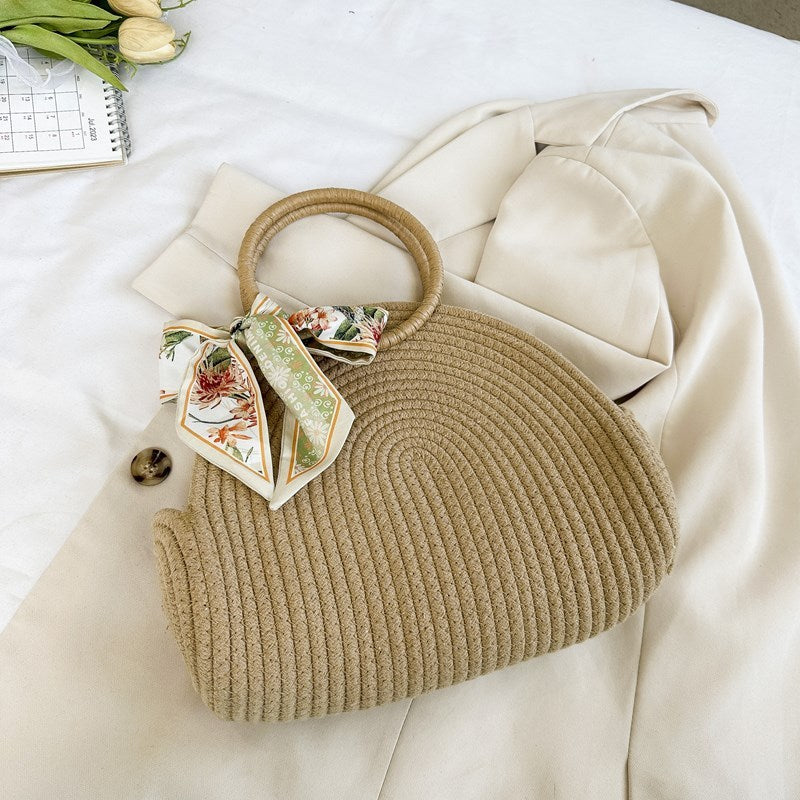 Women's Large-capacity Bucket Style Woven Bag