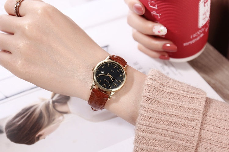 Retro Simple Digital Calendar Casual Women’s Watch