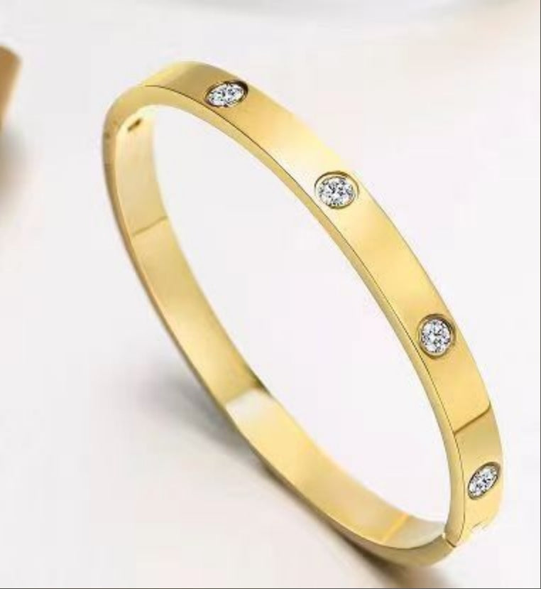 14K Gold Plated Bangle Bracelet