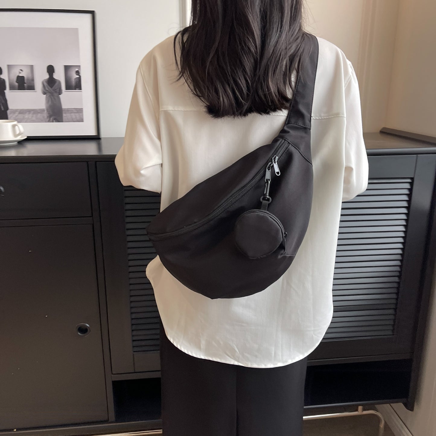 One-shoulder Crossbody Nylon Waist Bag