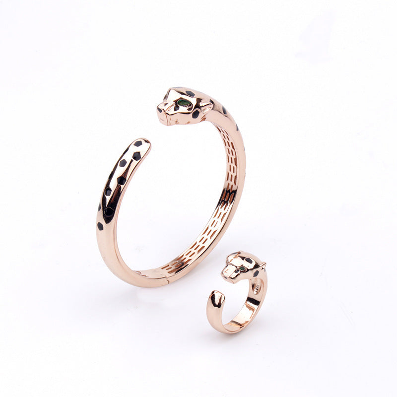 Women's Fashion Gel Leopard Bracelet Ring