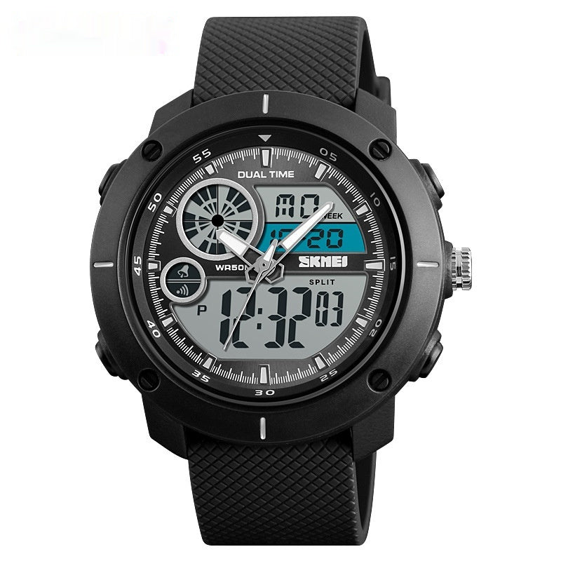 Waterproof Double Display Sports Chronograph Electronic Watch