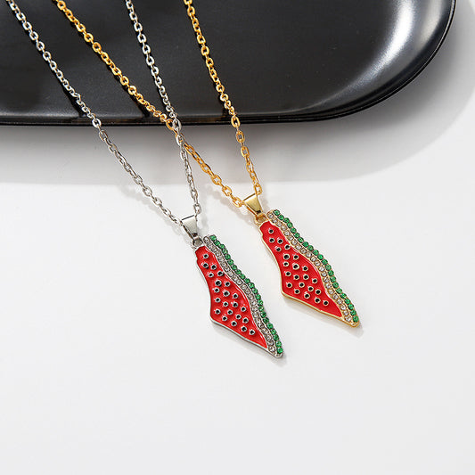 Fashion Personality Watermelon Necklace For Men And Women