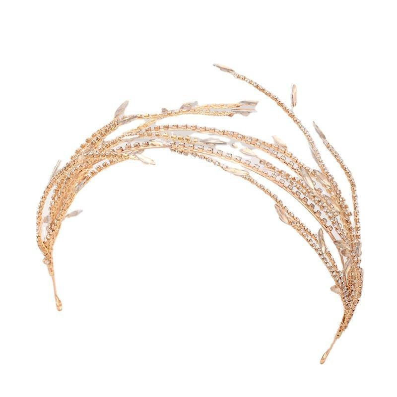 Simple Golden Alloy Double Mesh Headband