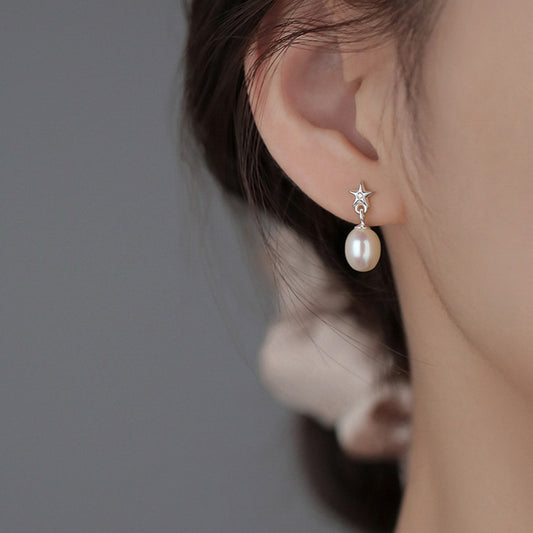 Star Pearl Ear Studs