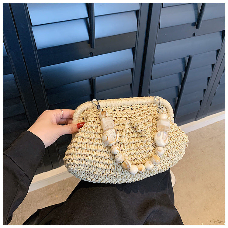 Woven Grass Female Versatile Handbag