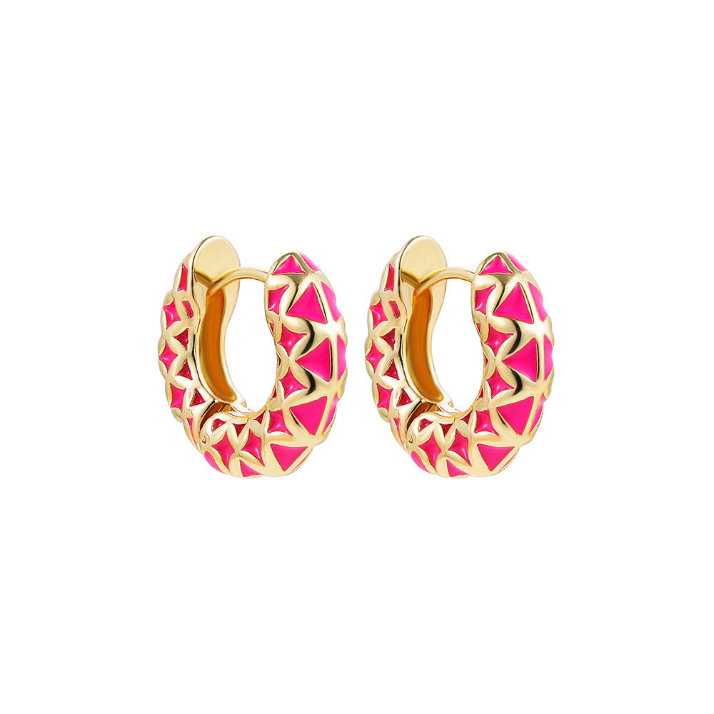 Cute Multi color hoop Earrings