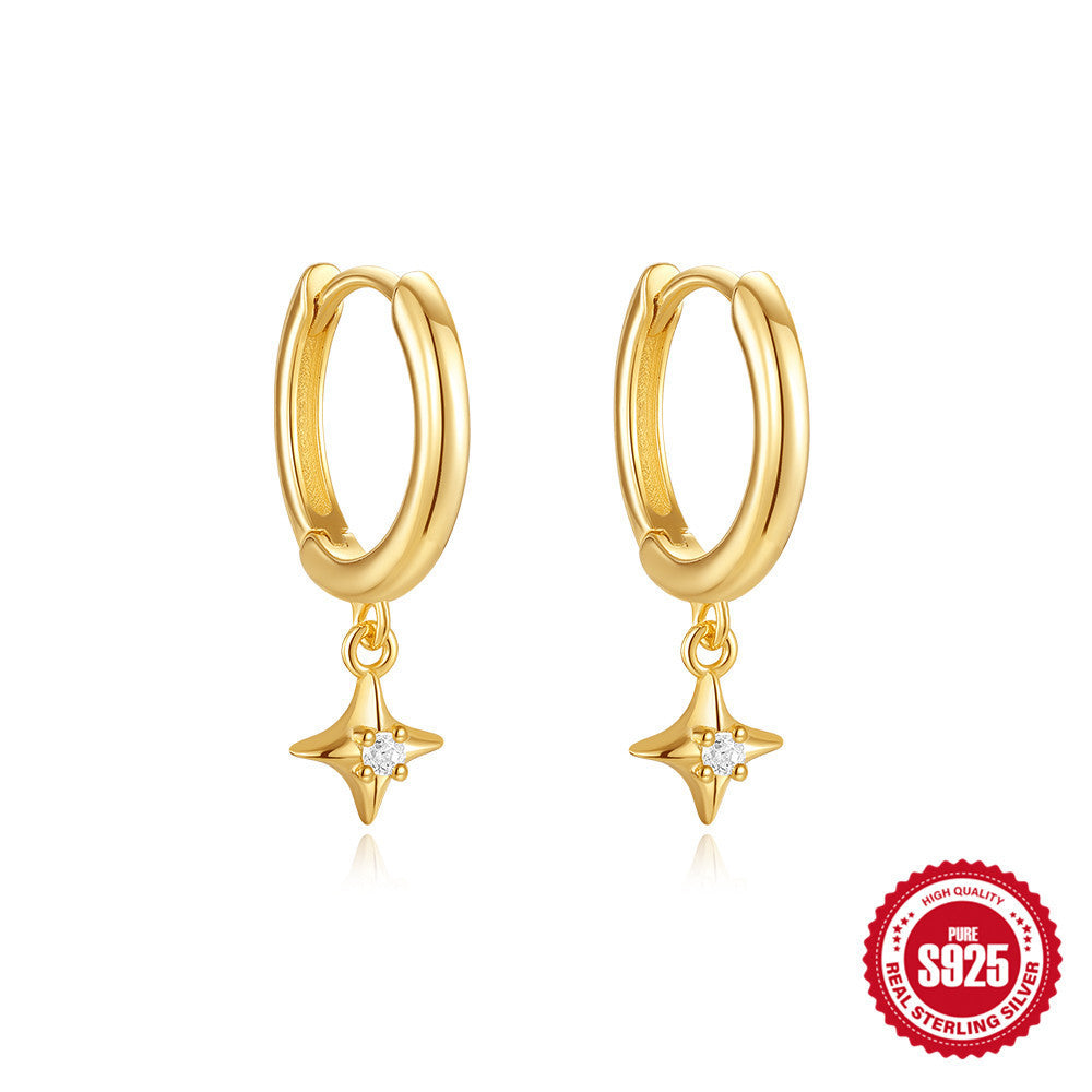 S925 Sterling Silver Diamond Ear Ring