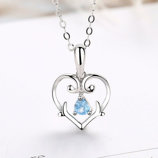 S925 Sterling Silver Heart Necklace