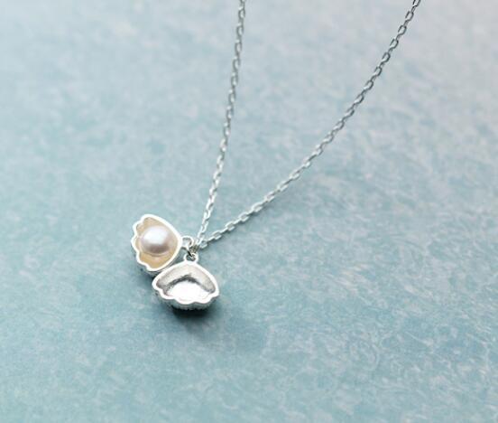 Simple S925 Silver Shell Necklace