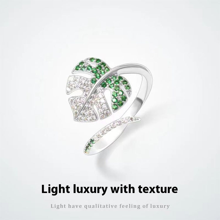 Leaf Plated 925 Silver Ring