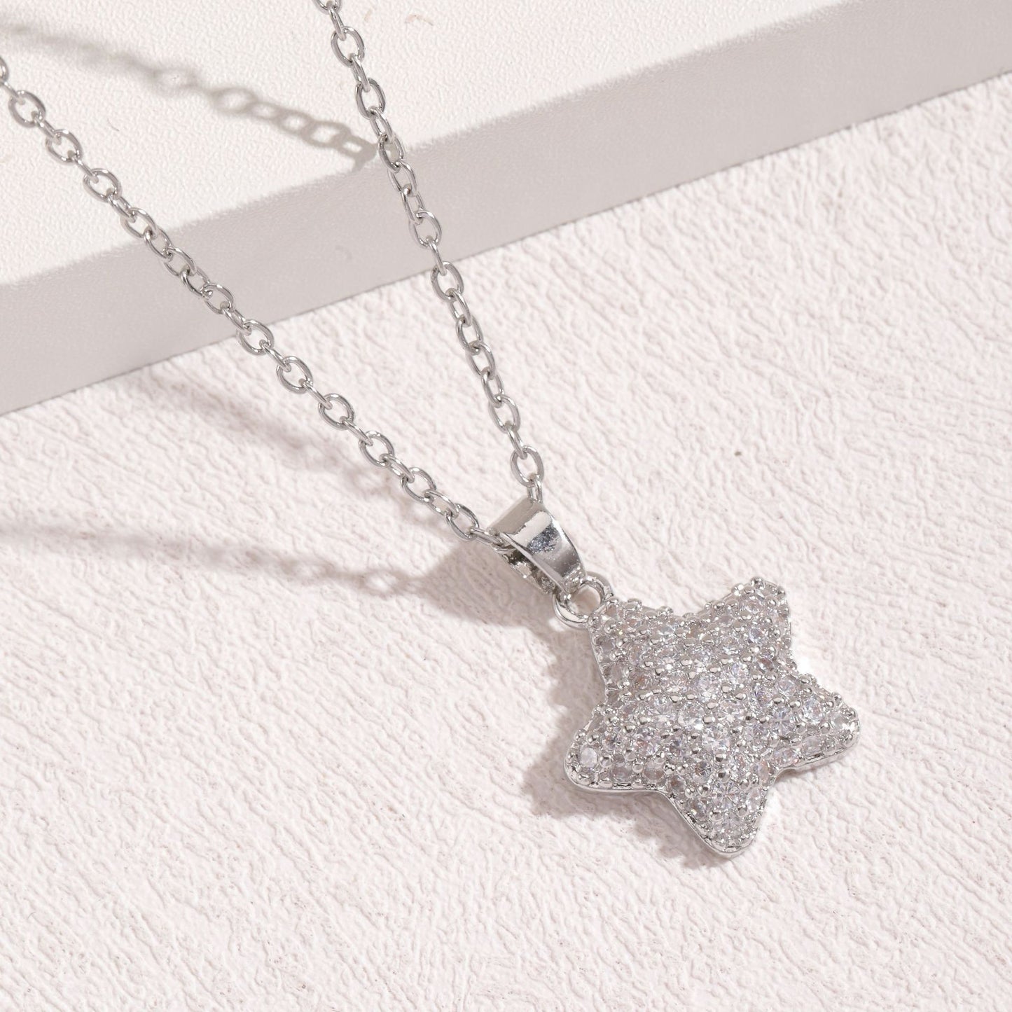 Zircon Five-pointed Star Pendant Necklace