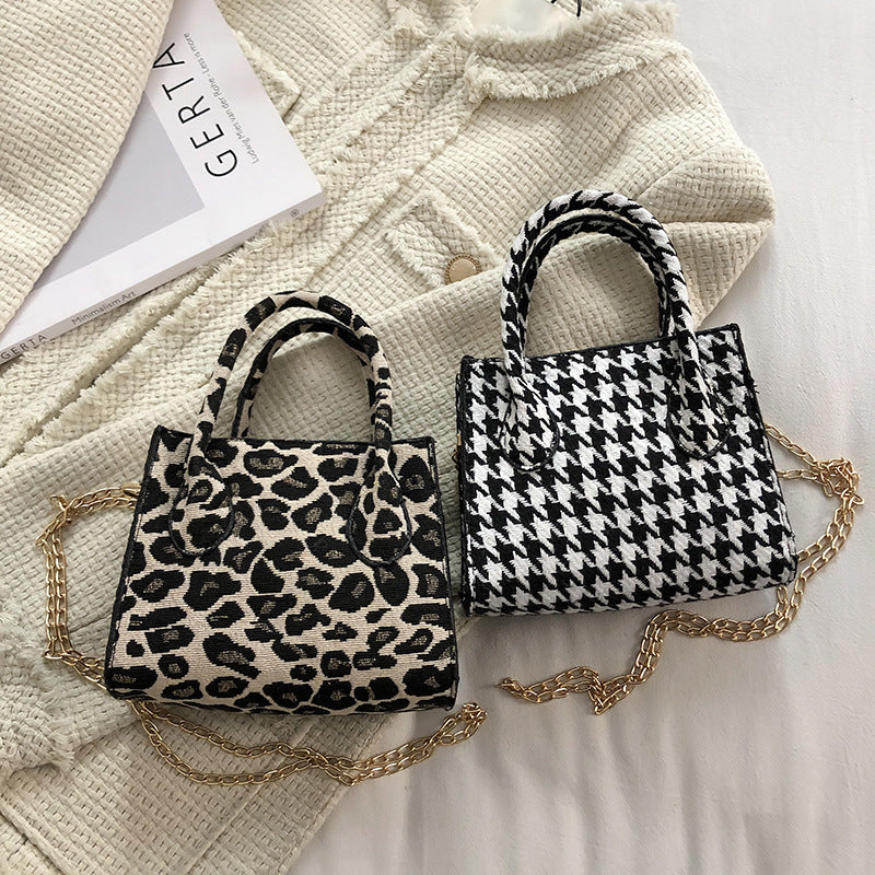 Handbags Houndstooth Chain Trendy One-shoulder Messenger Bag