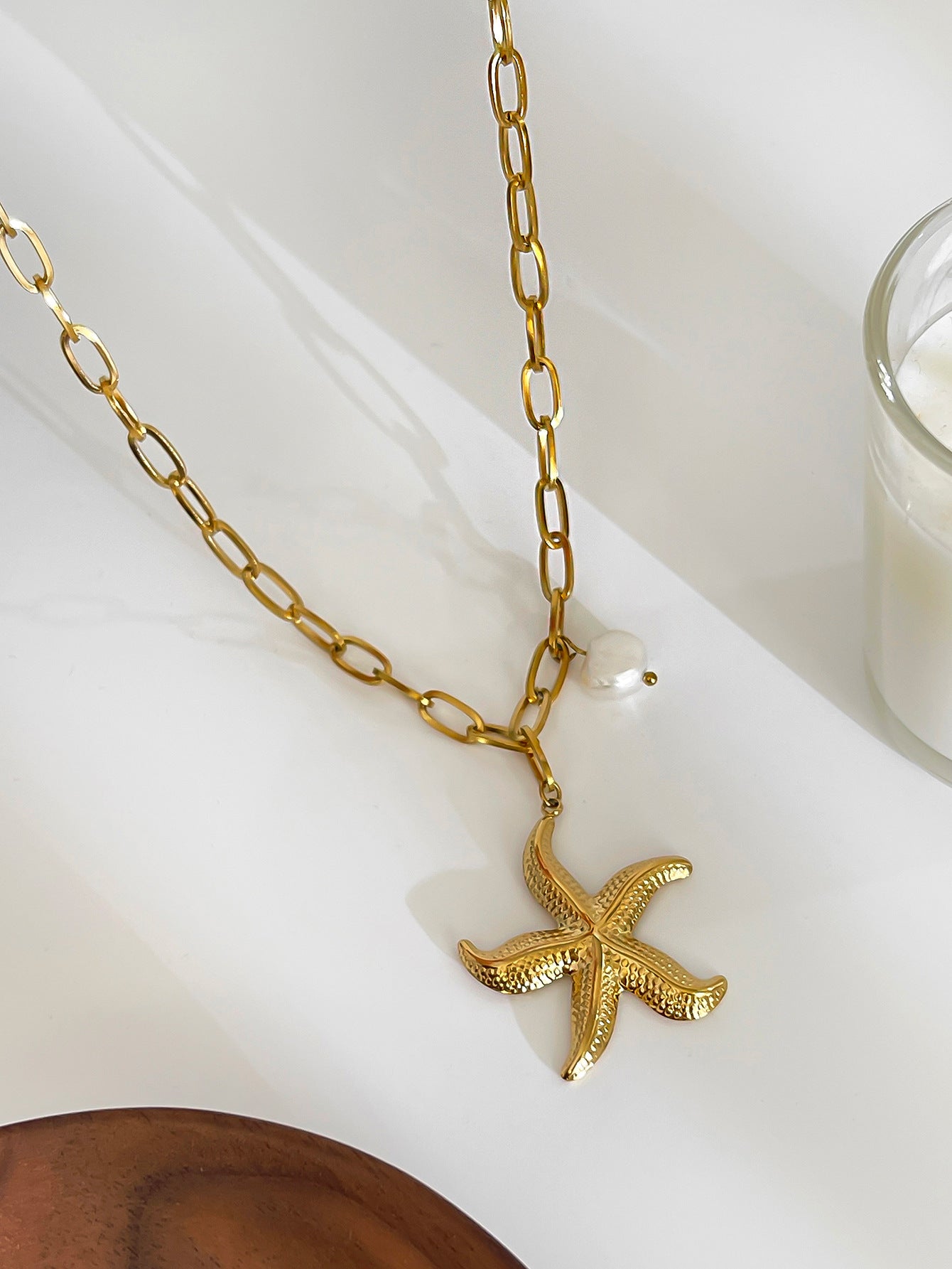 Ocean Wind Series Starfish Pendant Necklace