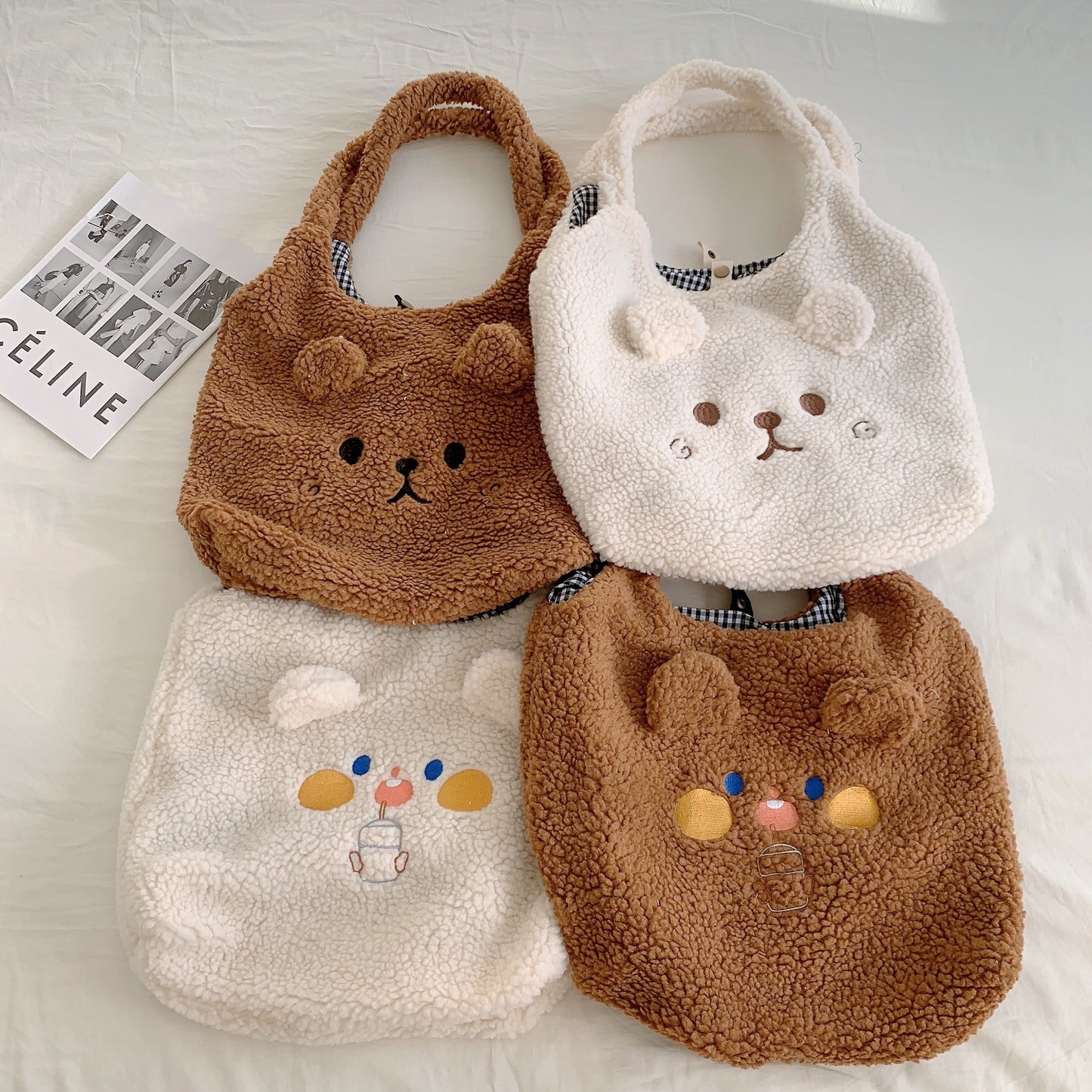 Cute Plush Large Capacity Tote Bag