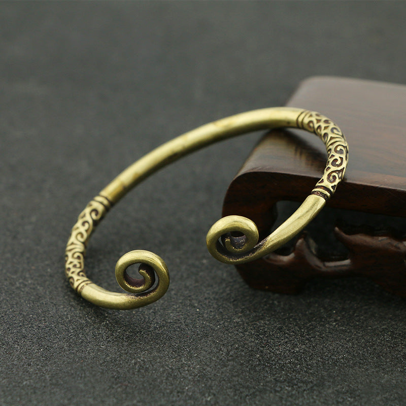 Pure Handmade Brass Tight Hoop Bracelet