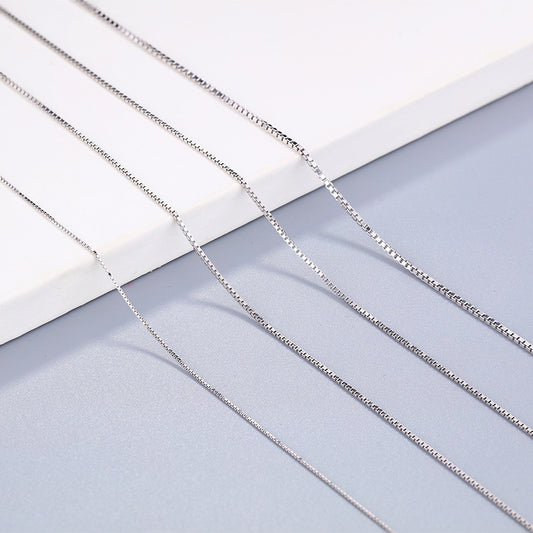 S925 Silver Accessories Necklace Box Chain