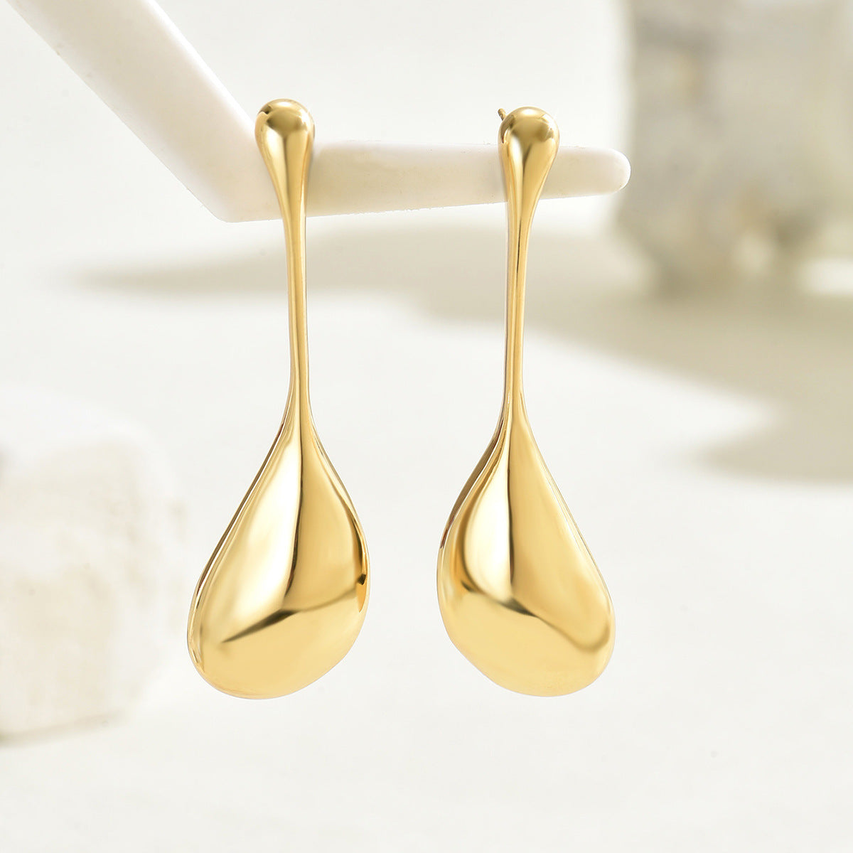 Geometry Pattern Water Drop Minority Irregular Design Versatile Earrings