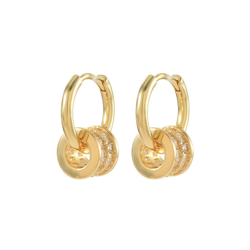 Simple Commute Oval Hollow Earrings