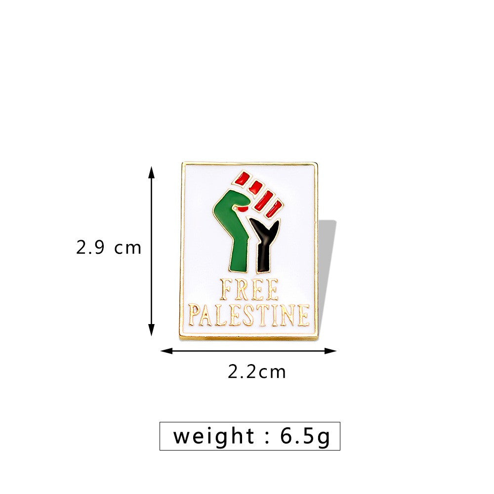 Free Palestine Brooch Pin