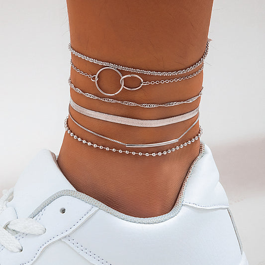 Sweet Cool Leisure Rhinestone Beach Anklet